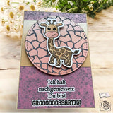 Plotterdatei Giraffe Geraldine, Sublimation, Digistamp, Digipaper - Sewando