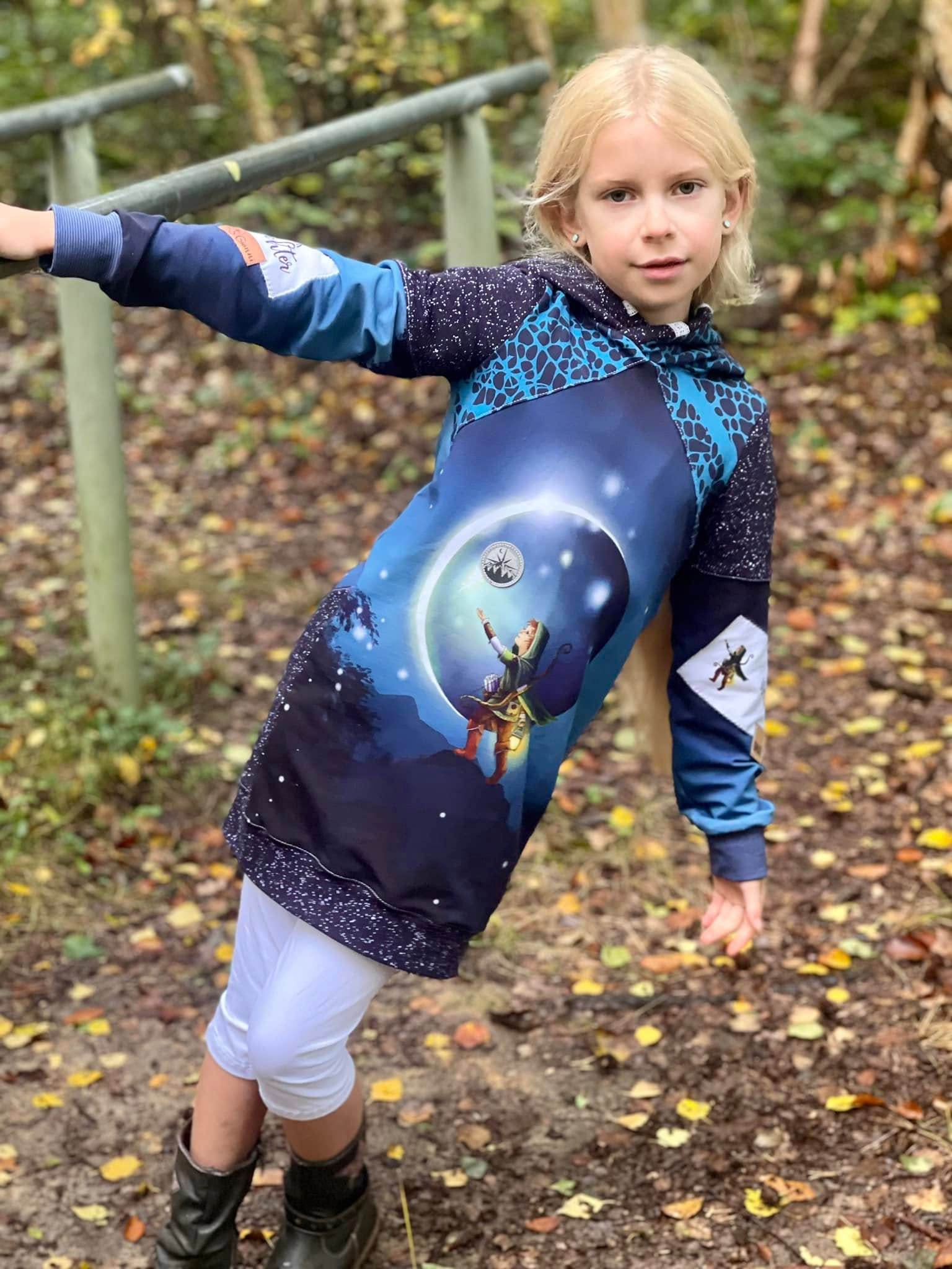 Schnittmuster *Big Grid Hoodiekleid Ballonkleid* #Kleid Gr. 62-176 - Sewando
