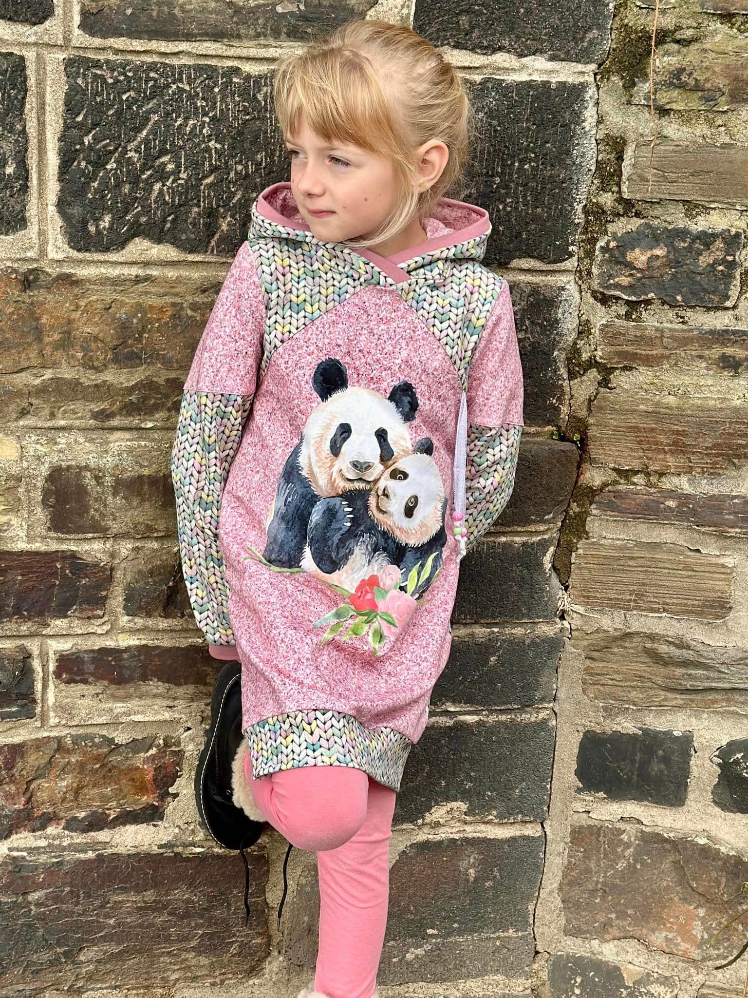 Schnittmuster *Big Grid Hoodiekleid Ballonkleid* #Kleid Gr. 62-176 - Sewando