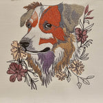 Hund Stickdatei – treuer Blick und Blumenzauber für deine Stickmaschine - Sewando
