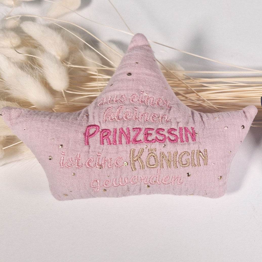7x Stickdatei ITH Kronenkissen Prinzessin - Sewando