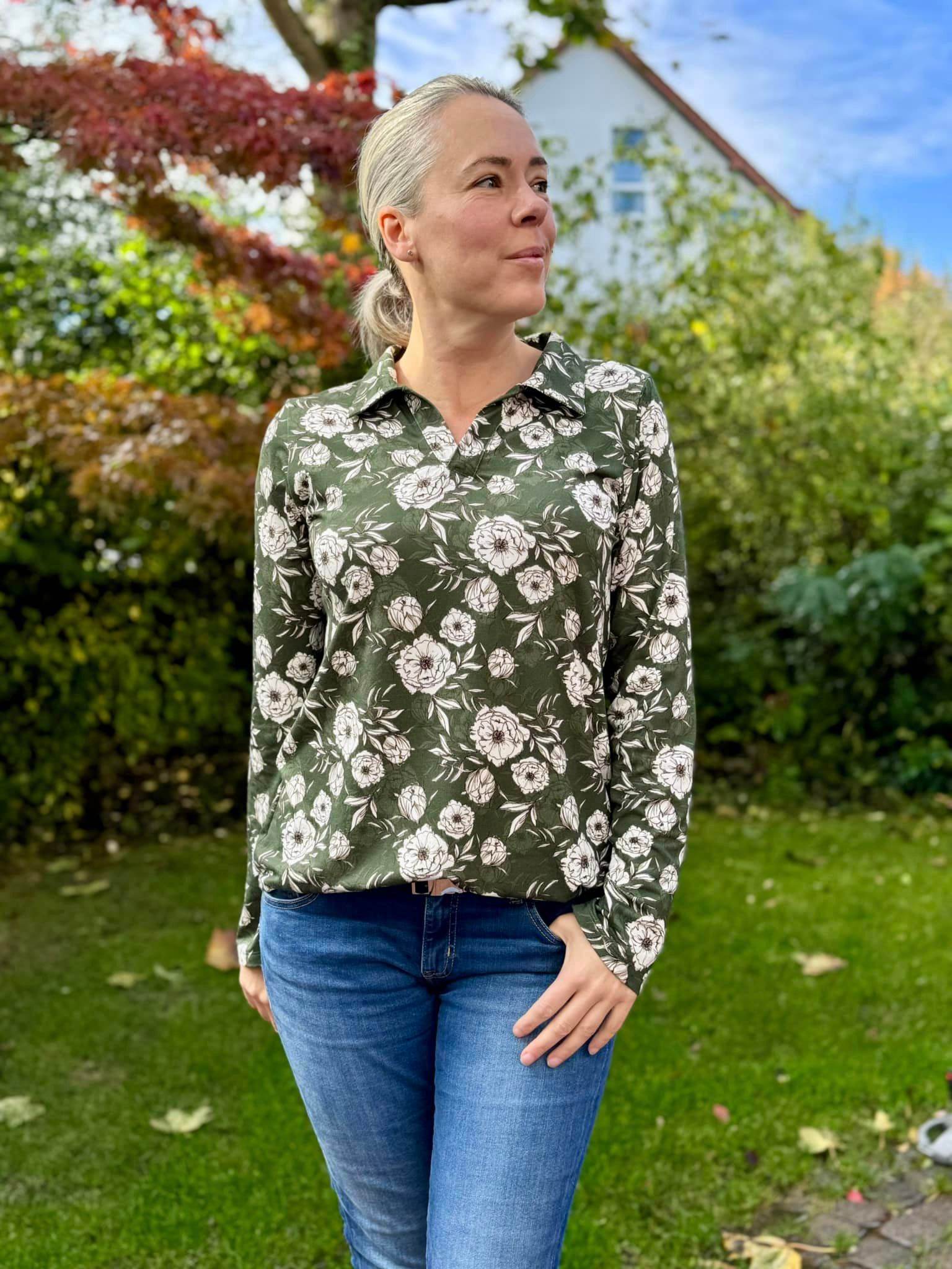 Schnittmuster Blusenshirt WEIDACH 2 - Maschenware Gr. 34-54 + Videoanleitung : - Sewando