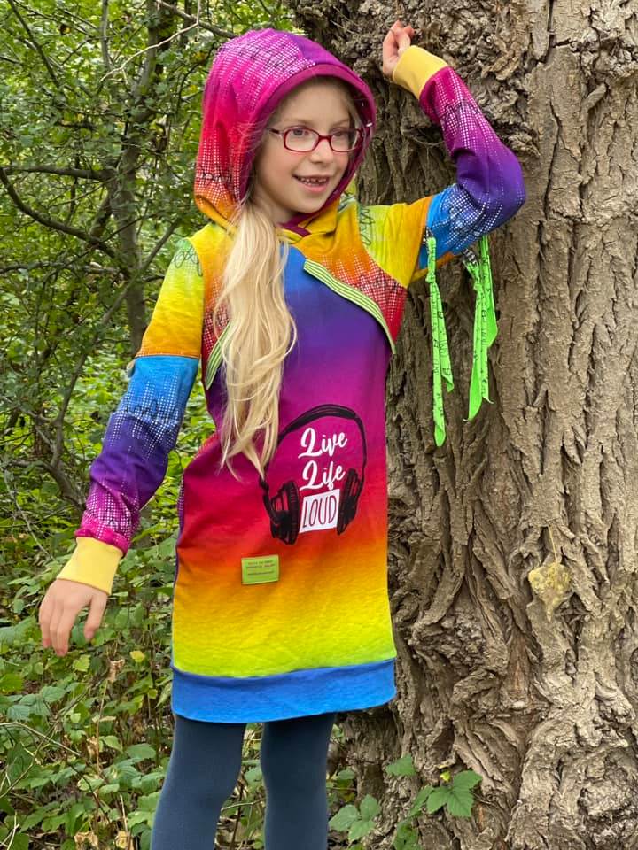 Schnittmuster *Big Grid Hoodiekleid Ballonkleid* #Kleid Gr. 62-176 - Sewando