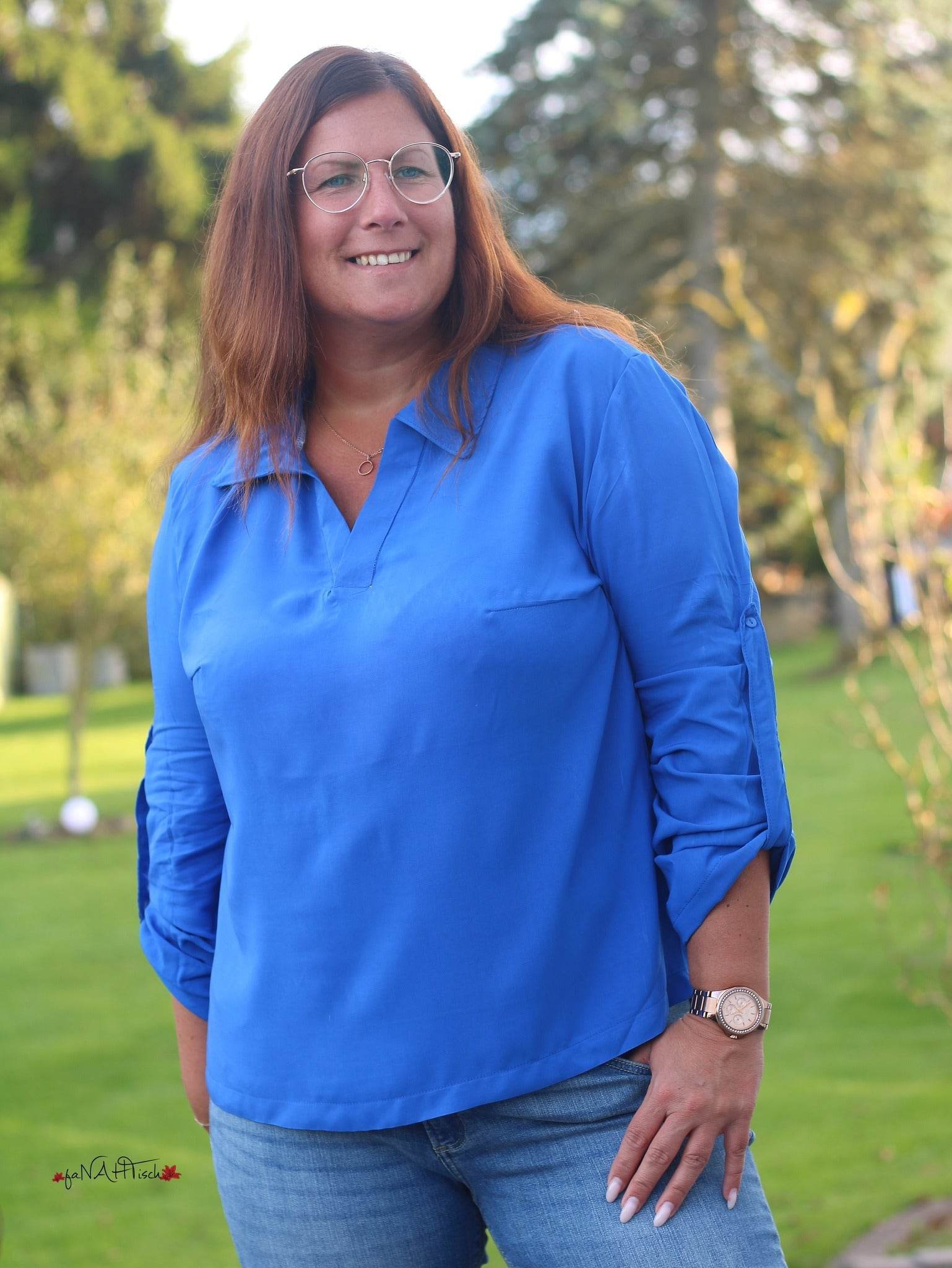Schnittmuster Blusenshirt WEIDACH 1 - Webware Gr. 34-54 + Videoanleitung : - Sewando