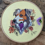 Hund Stickdatei – treuer Blick und Blumenzauber für deine Stickmaschine - Sewando