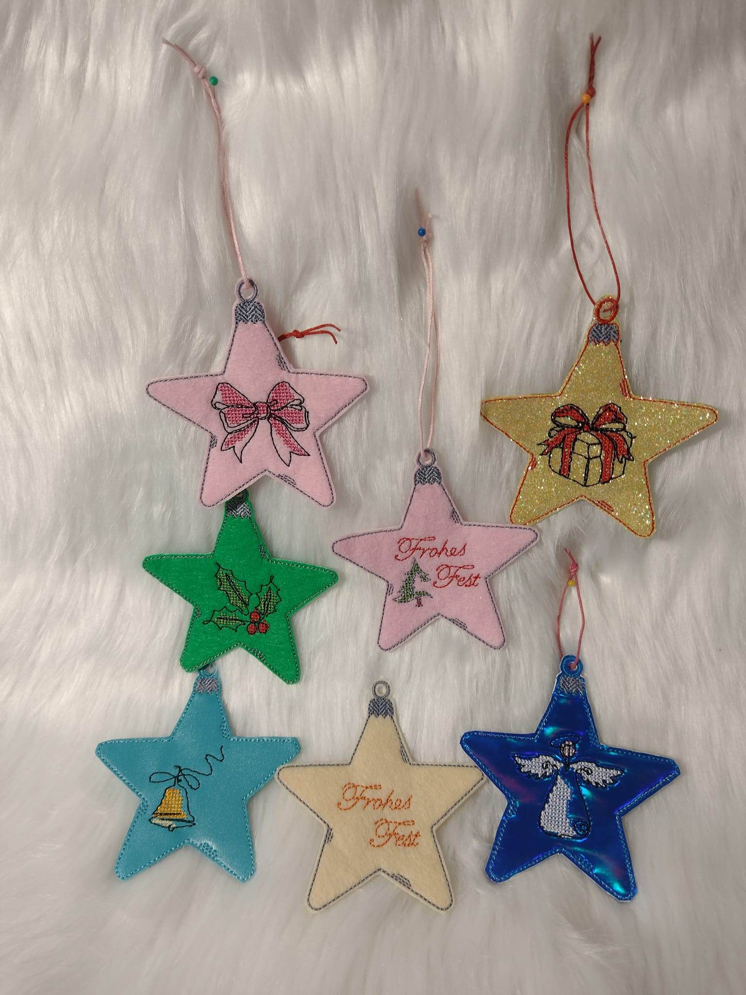 Stickdatei - Christbaumschmuck STERNE Single Line - Sewando