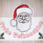 Stickdatei - Wimpel & Türhänger SANTA (in je 2 Größen) - Sewando