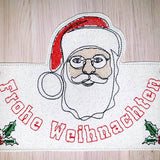 Stickdatei - Wimpel & Türhänger SANTA (in je 2 Größen) - Sewando