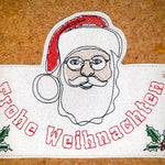 Stickdatei - Wimpel & Türhänger SANTA (in je 2 Größen) - Sewando