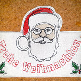 Stickdatei - Wimpel & Türhänger SANTA (in je 2 Größen) - Sewando