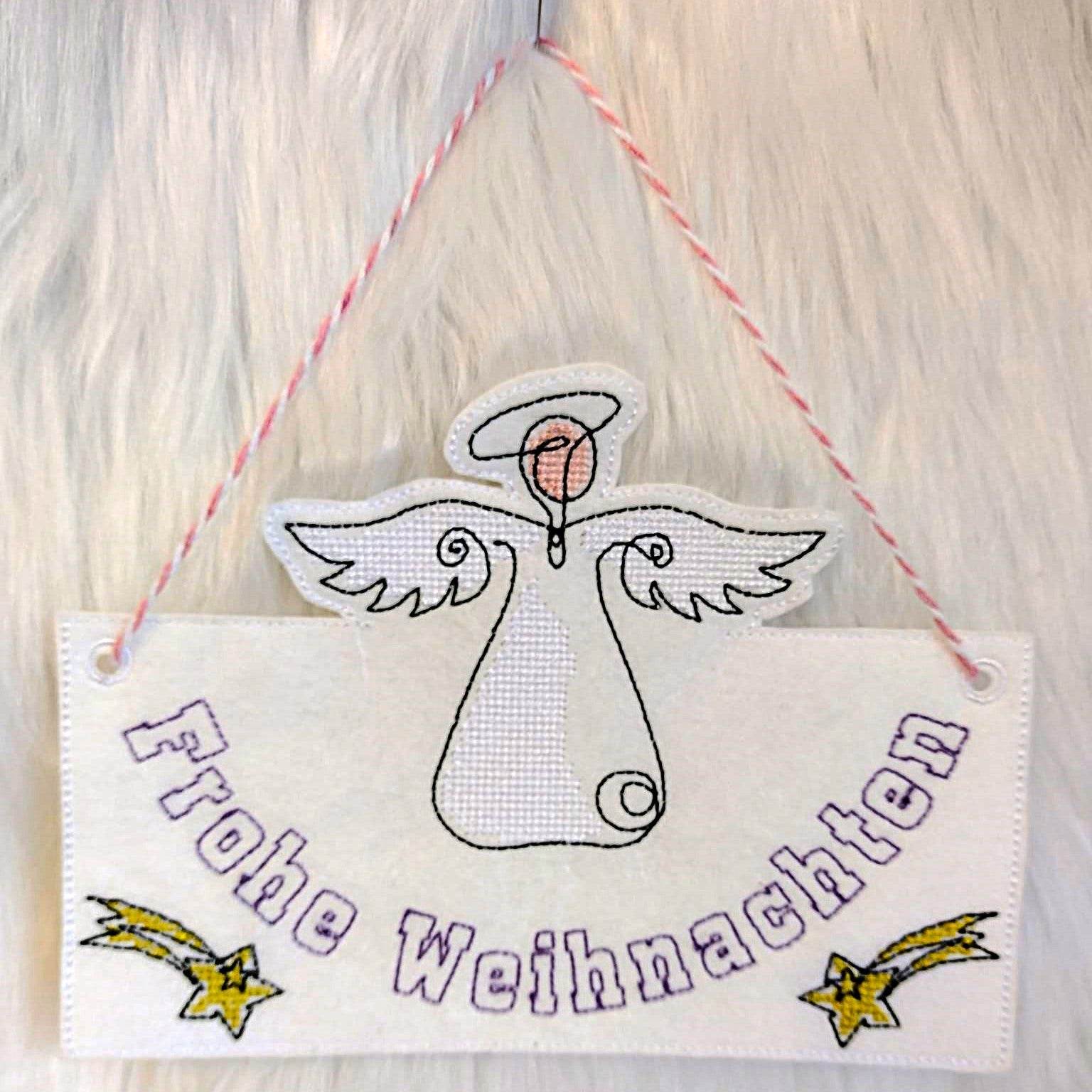 Stickdatei - Türhänger ENGEL (in je 2 Größen) - Sewando