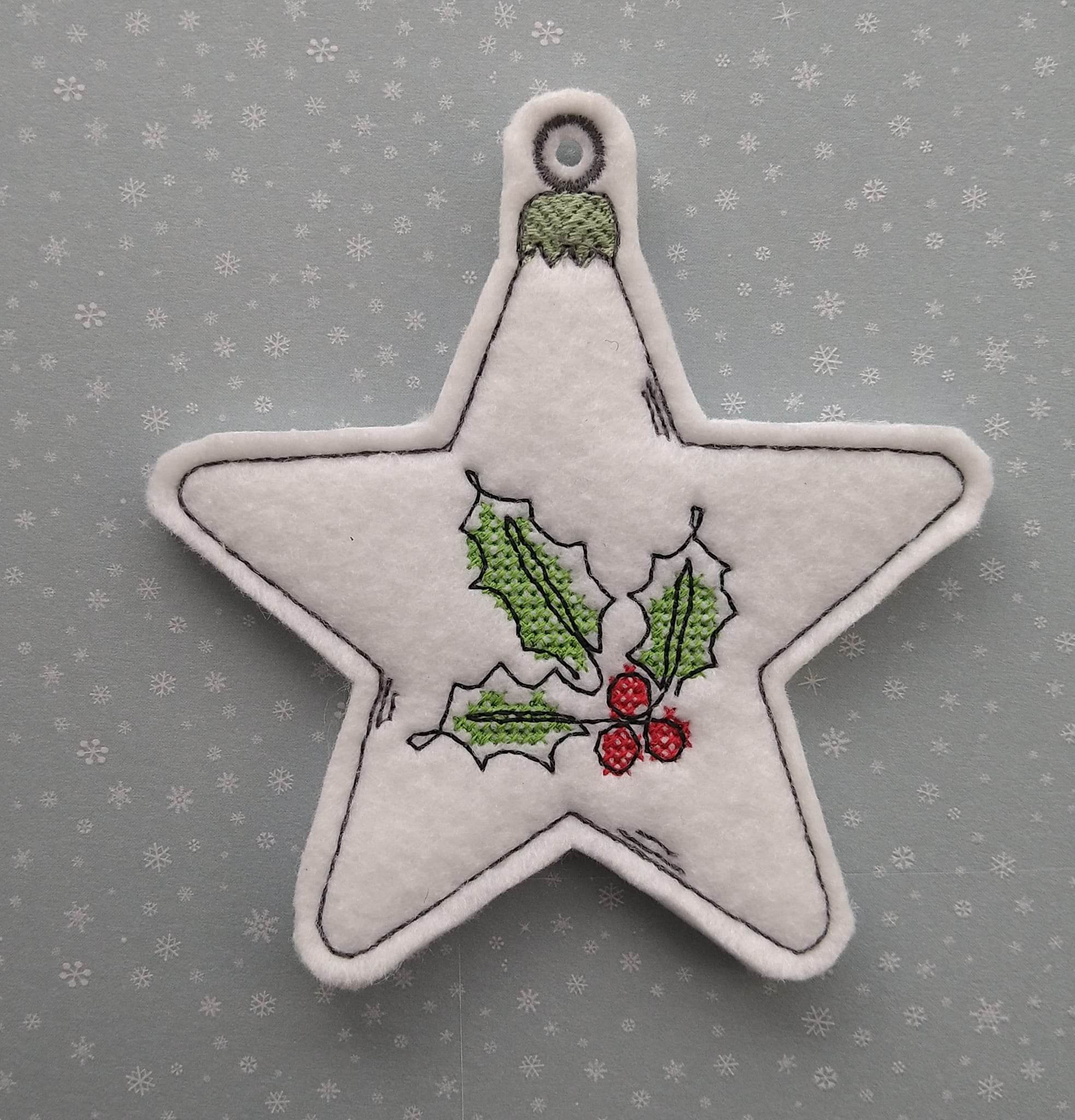 Stickdatei - Christbaumschmuck STERNE Single Line - Sewando