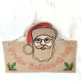 Stickdatei - Wimpel & Türhänger SANTA (in je 2 Größen) - Sewando