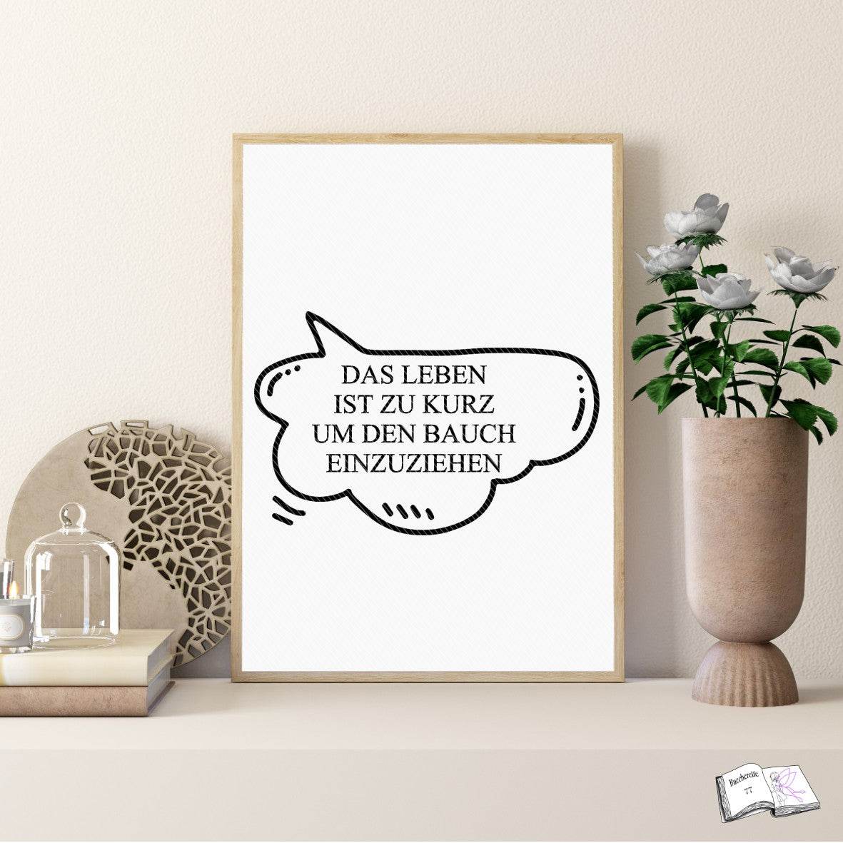 Digistamp Das Leben ist zu kurz Plotten, Sublimation, Drucken, ! - Sewando