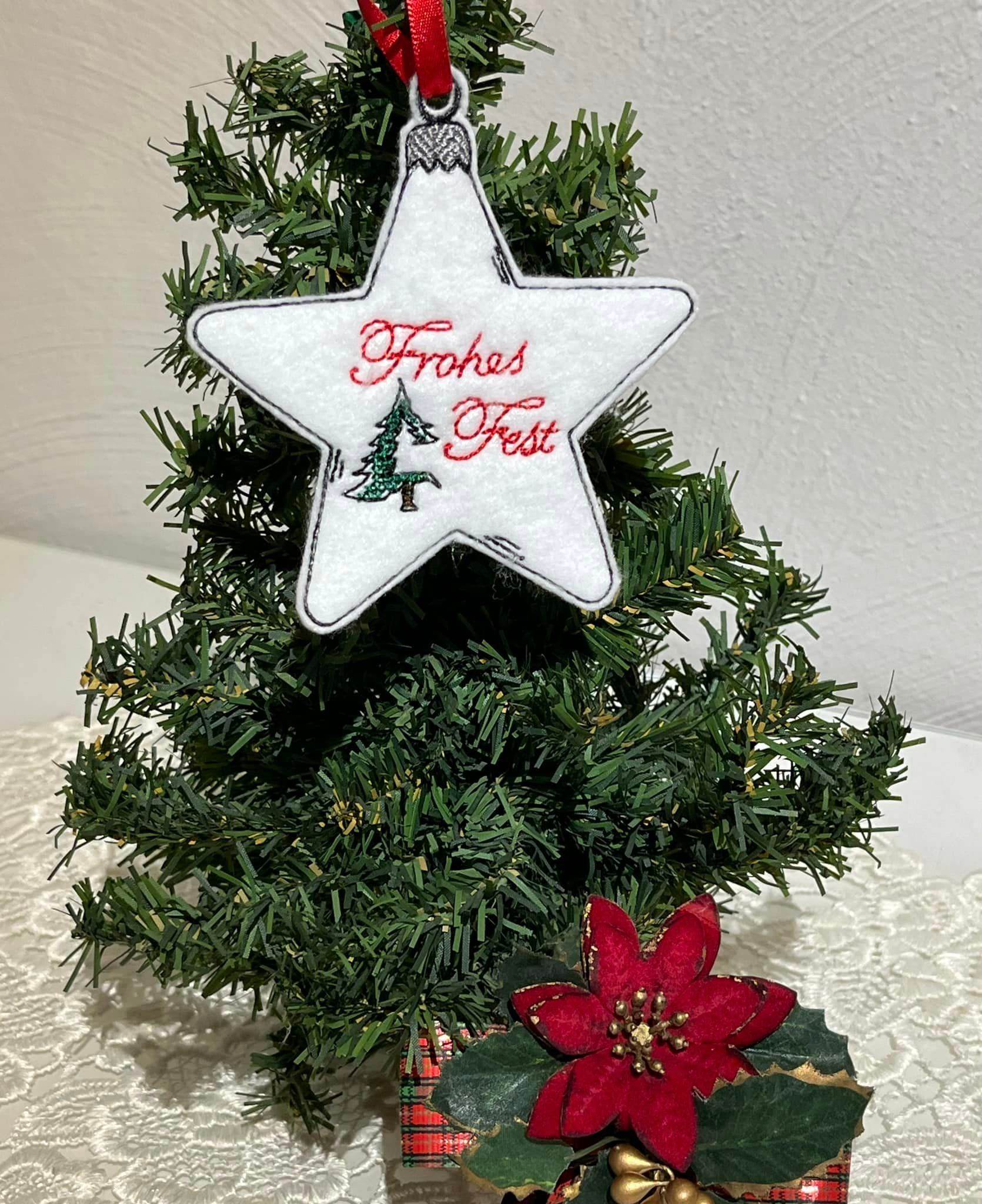 Stickdatei - Christbaumschmuck STERNE Single Line - Sewando