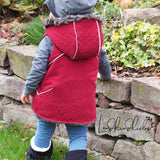 Lieblingsweste mit Kapuze, Loop, abnehmbarer Kapuze - C: Familien-Sparpaket für 69cm-140cm Körpergröße - Sewando