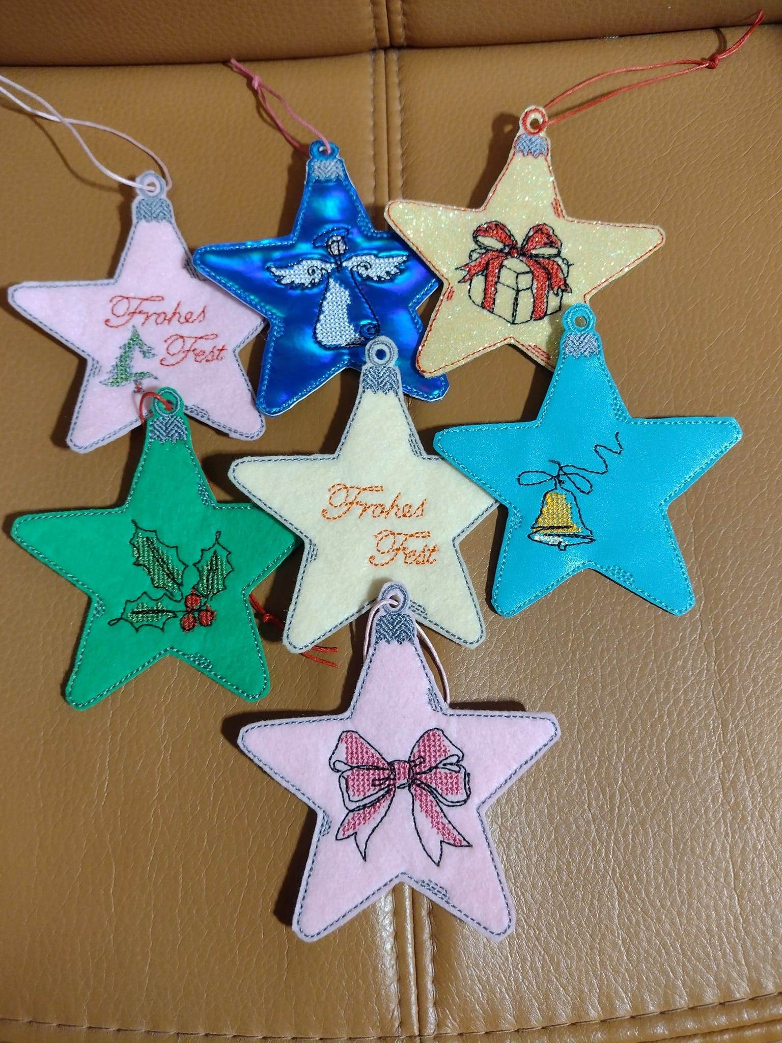 Stickdatei - Christbaumschmuck STERNE Single Line - Sewando