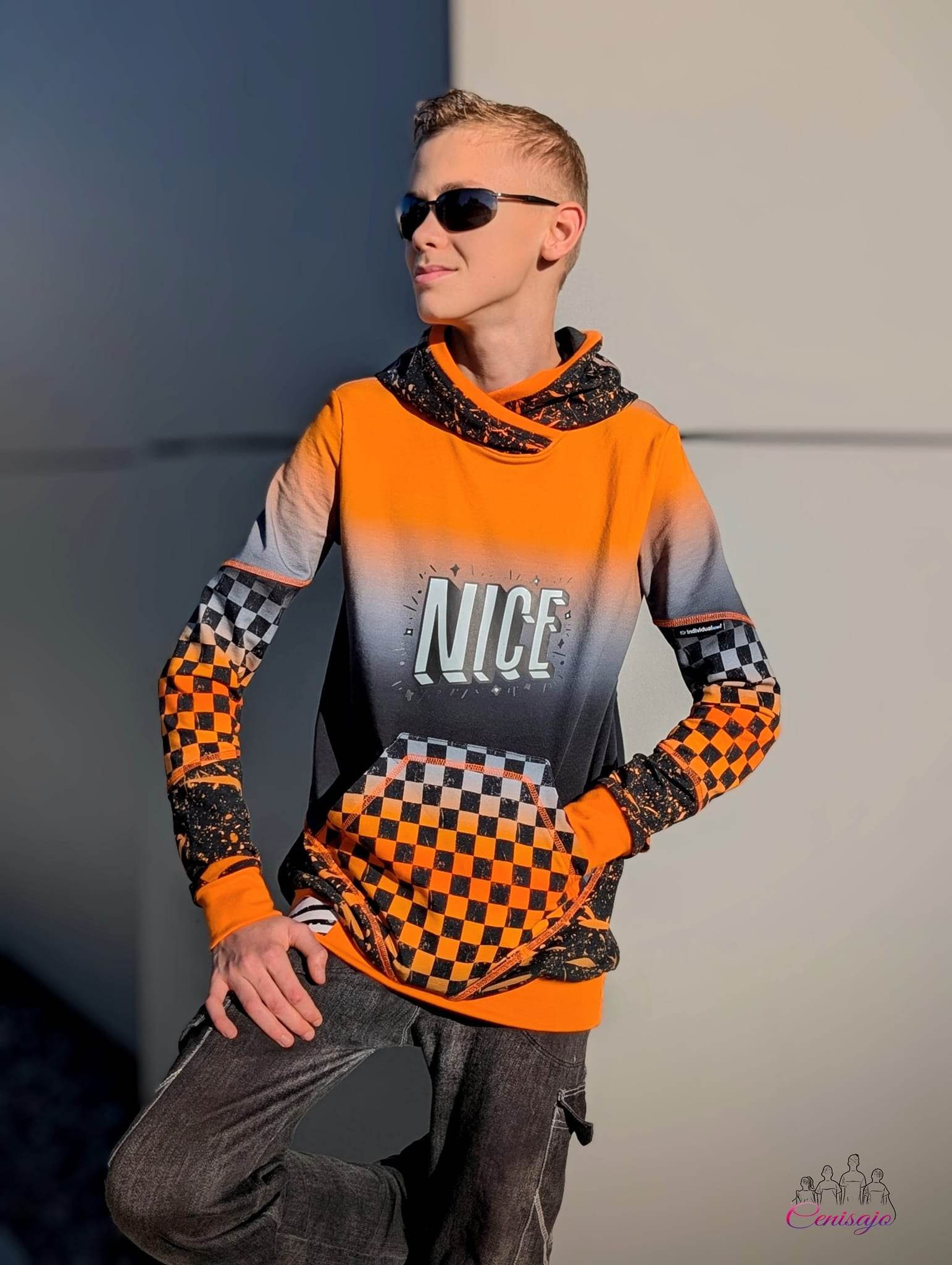 Schnittmuster *Big Grid Hoodie* UNISEX Gr. 62-176 - Sewando