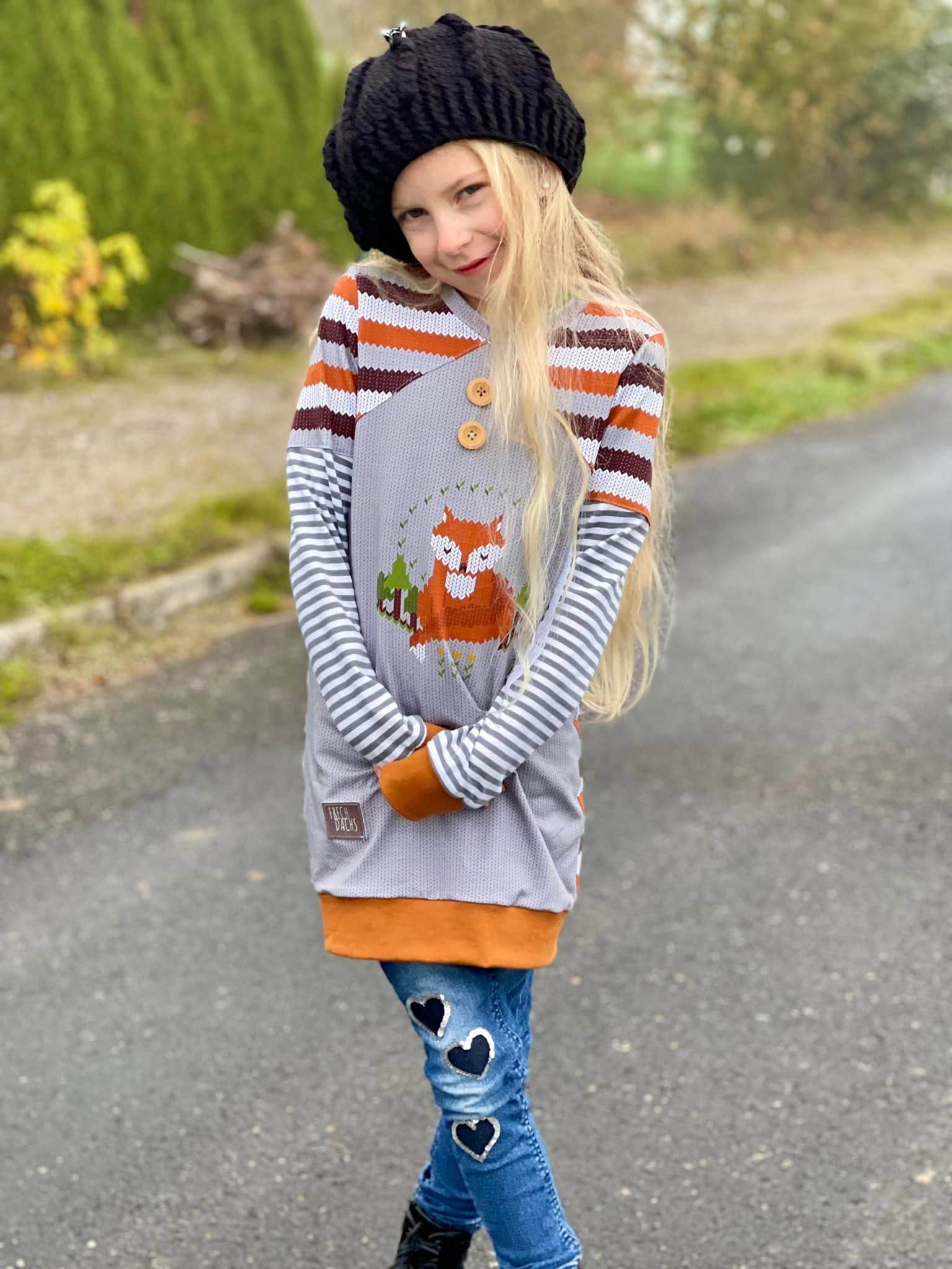 Schnittmuster *Big Grid Hoodiekleid Ballonkleid* #Kleid Gr. 62-176 - Sewando