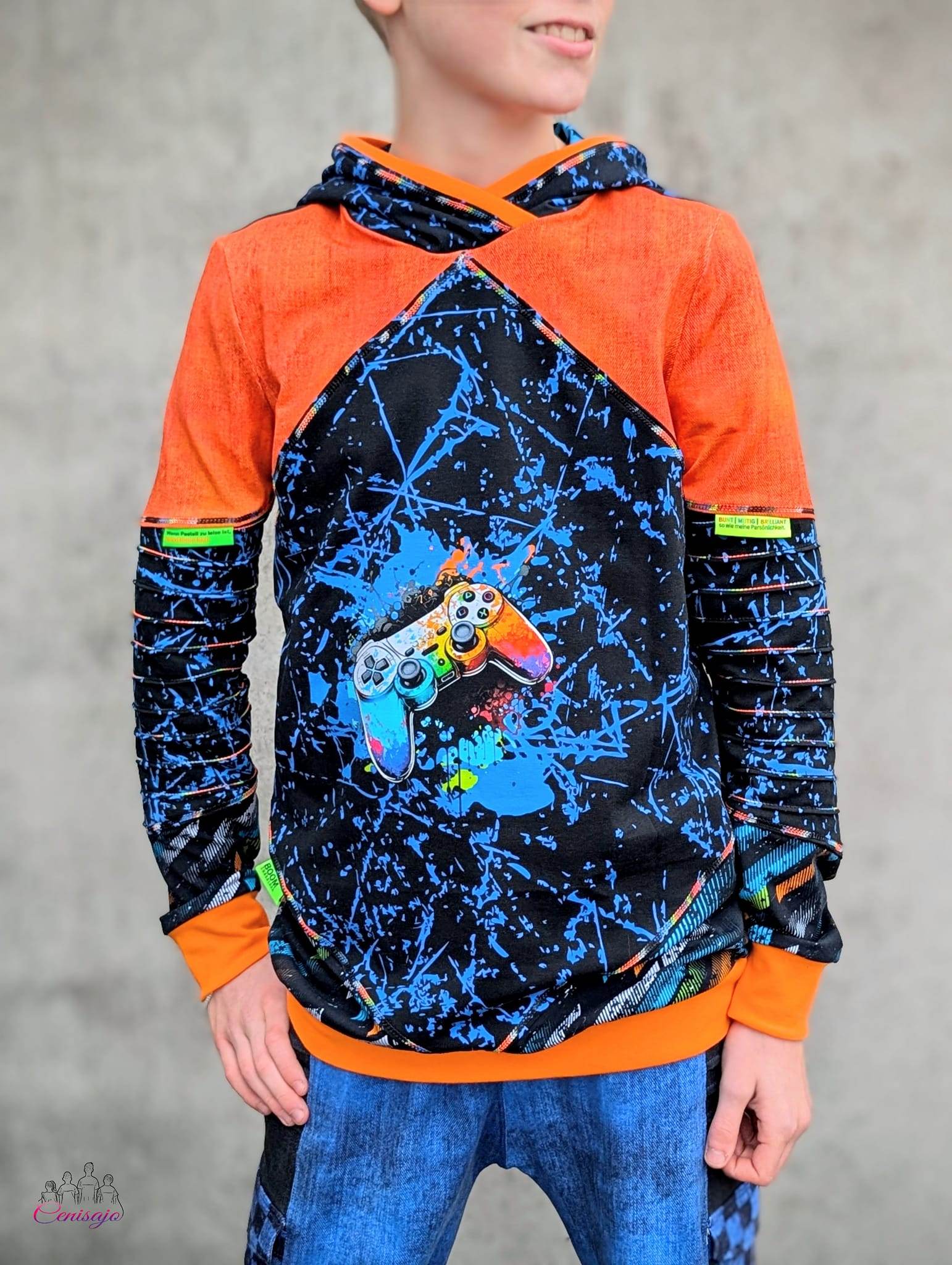 Schnittmuster *Big Grid Hoodie* UNISEX Gr. 62-176 - Sewando