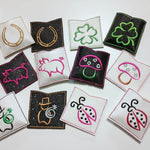 12x Stickdatei Glücksminis ITH und Satinstick - Sewando