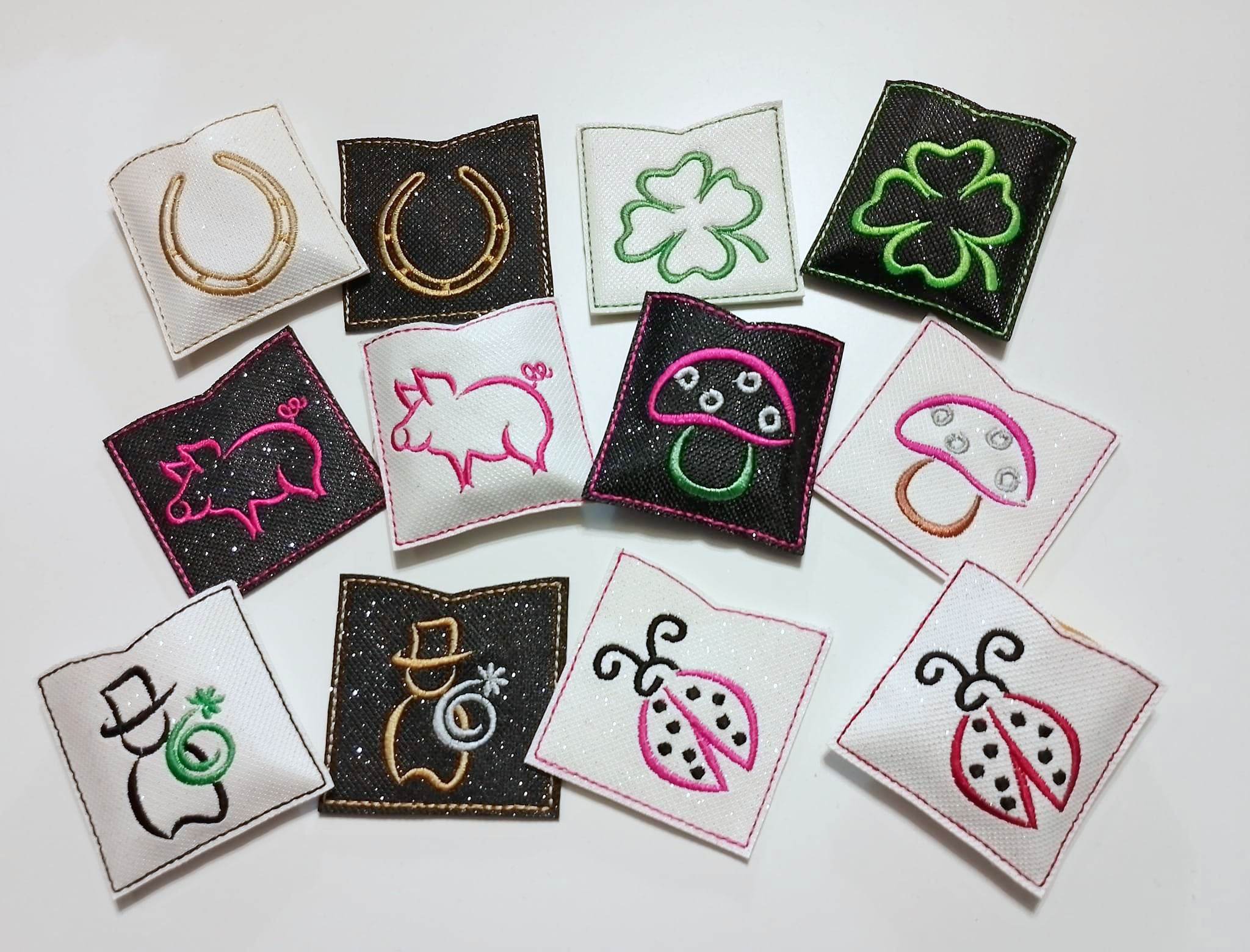 12x Stickdatei Glücksminis ITH und Satinstick - Sewando