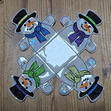 Stickdatei - Teelichthalter "Schneemänner"