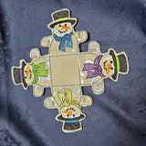 Stickdatei - Teelichthalter "Schneemänner"