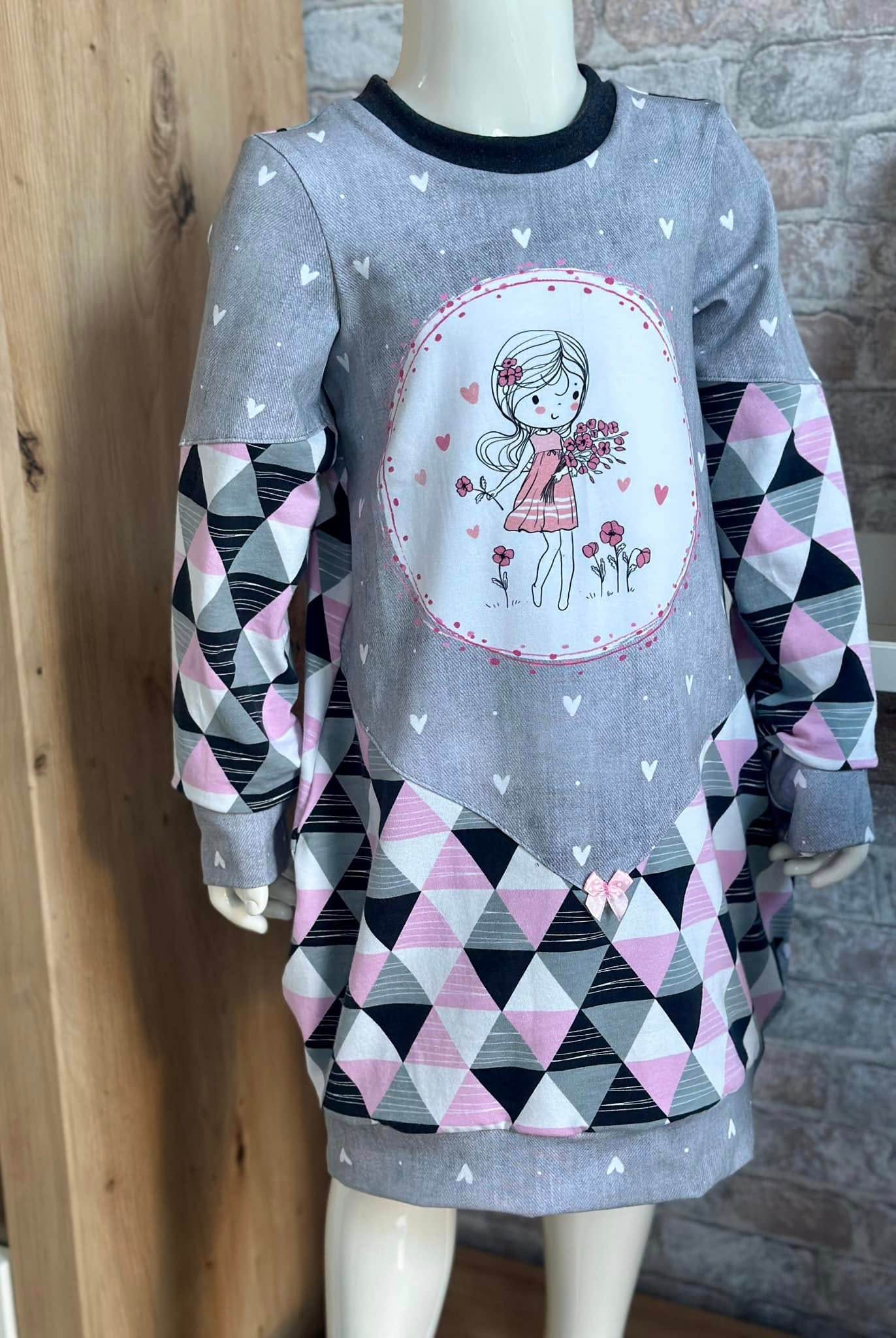 Schnittmuster *Big Grid Hoodiekleid Ballonkleid* #Kleid Gr. 62-176 - Sewando