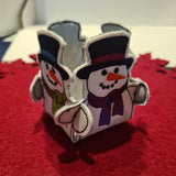 Stickdatei - Teelichthalter "Schneemänner"