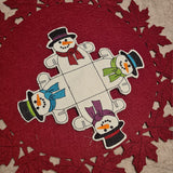 Stickdatei - Teelichthalter "Schneemänner"