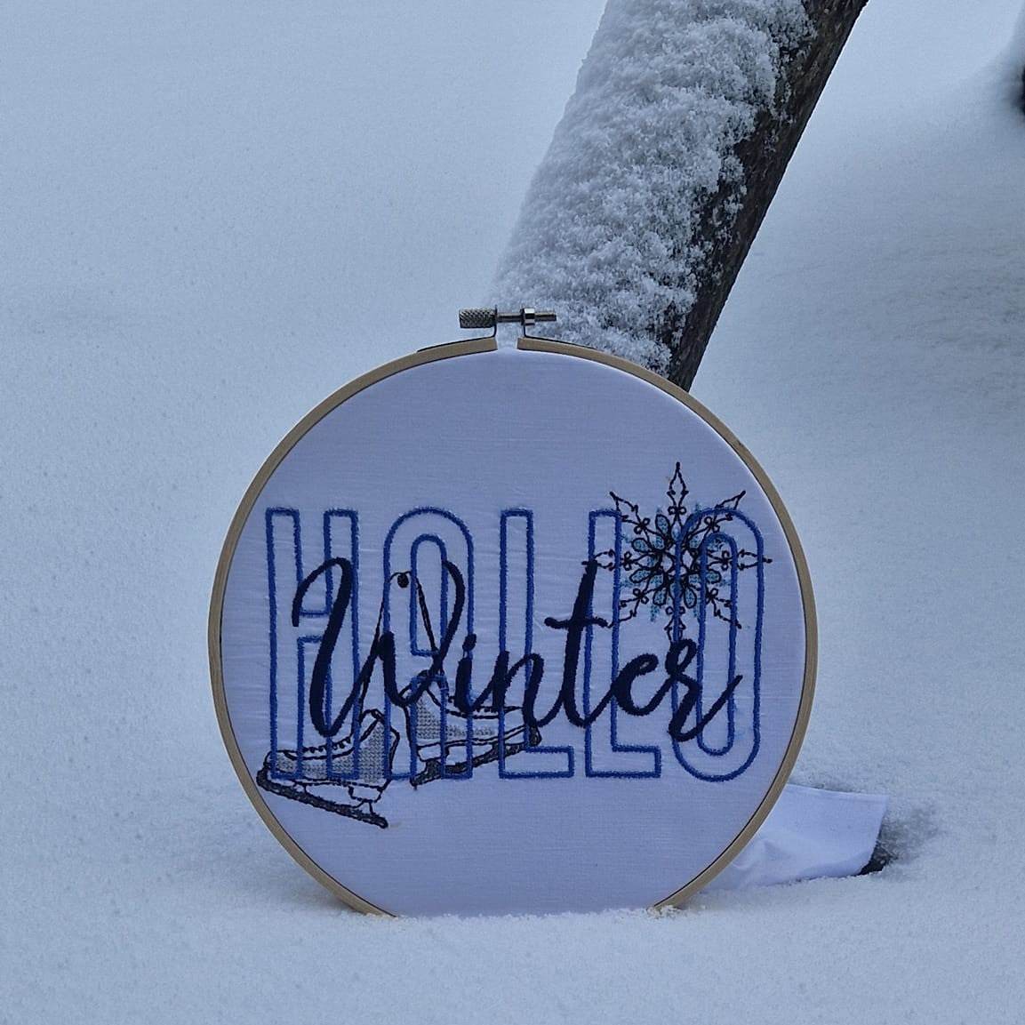 Stickdatei - HALLO Winter - Sewando