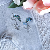 Einhorn Stickdatei, dynamisches Doodle Kindermotiv für deine Stickmaschine