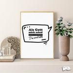 Plotterdatei Als Gott mich schuf Plotten, Sublimation, Drucken, Digistamp, - Sewando