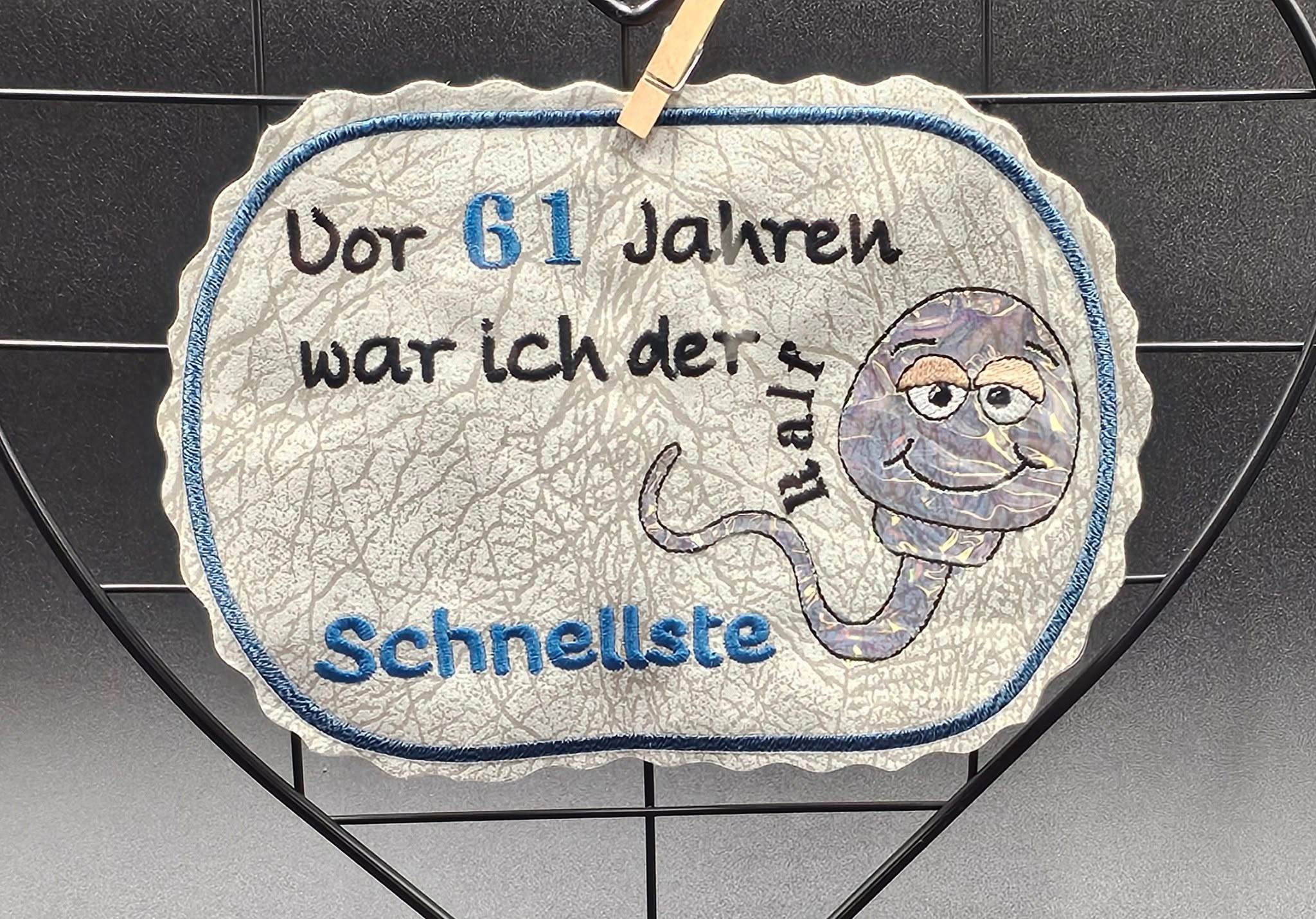 Stickdatei - Spermium (in 3 Versionen) personalisierbar - Sewando
