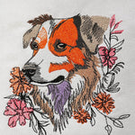 Hund Stickdatei – treuer Blick und Blumenzauber für deine Stickmaschine - Sewando