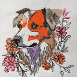 Hund Stickdatei – treuer Blick und Blumenzauber für deine Stickmaschine - Sewando