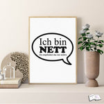 Plotterdatei Ich bin nett Plotten, Sublimation, Drucken, Digistamp, - Sewando
