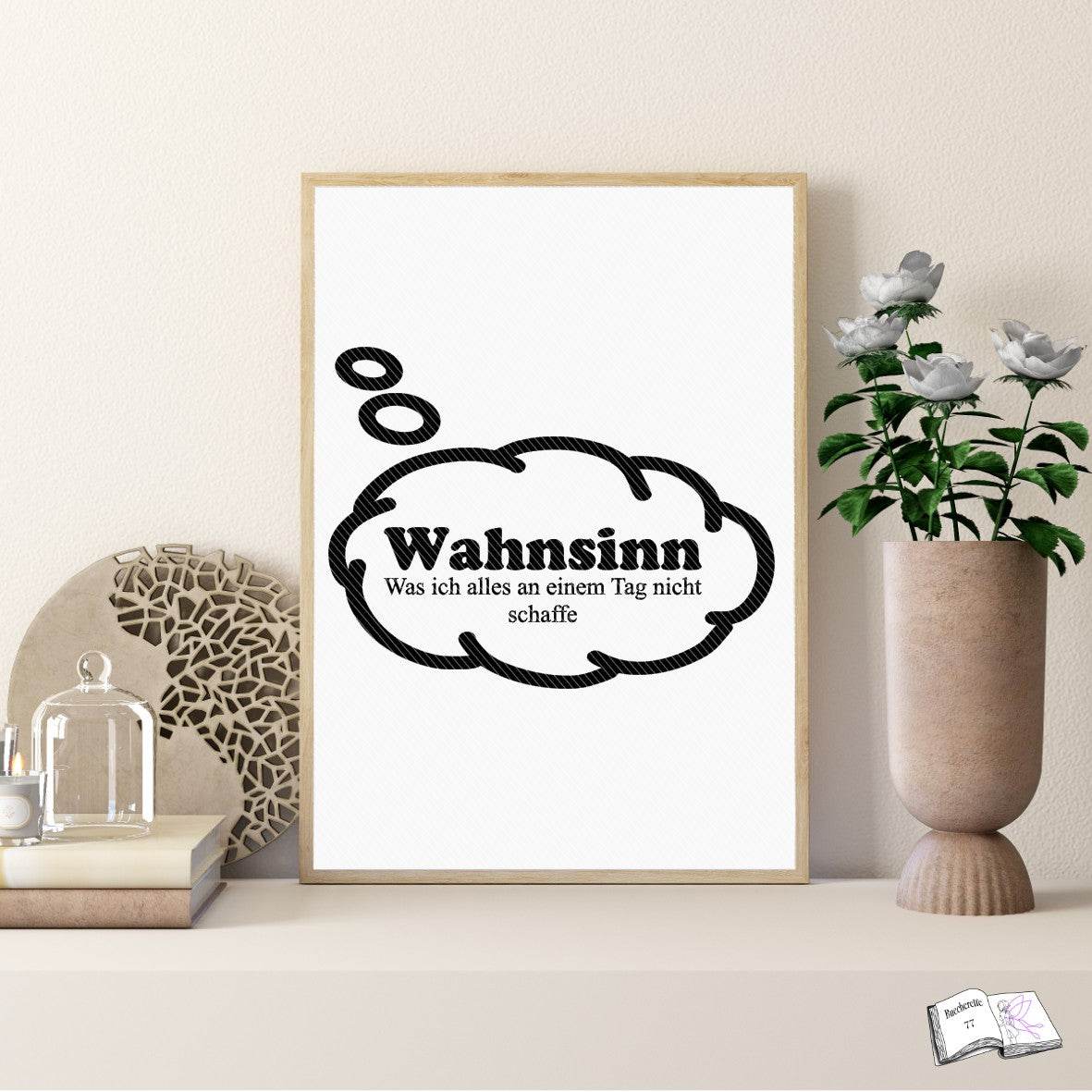 Plotterdatei Wahnsinn Plotten, Sublimation, Drucken, Digistamp, - Sewando
