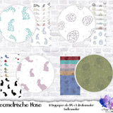 31 Digipaper Geometrische Hasen. Für Folie und Papier - Sewando