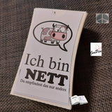 Digistamp Ich bin nett Plotterdatei, Sublimation, Drucken, ! - Sewando