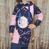 Schnittmuster *Big Grid Hoodiekleid Ballonkleid* #Kleid Gr. 62-176 - Sewando