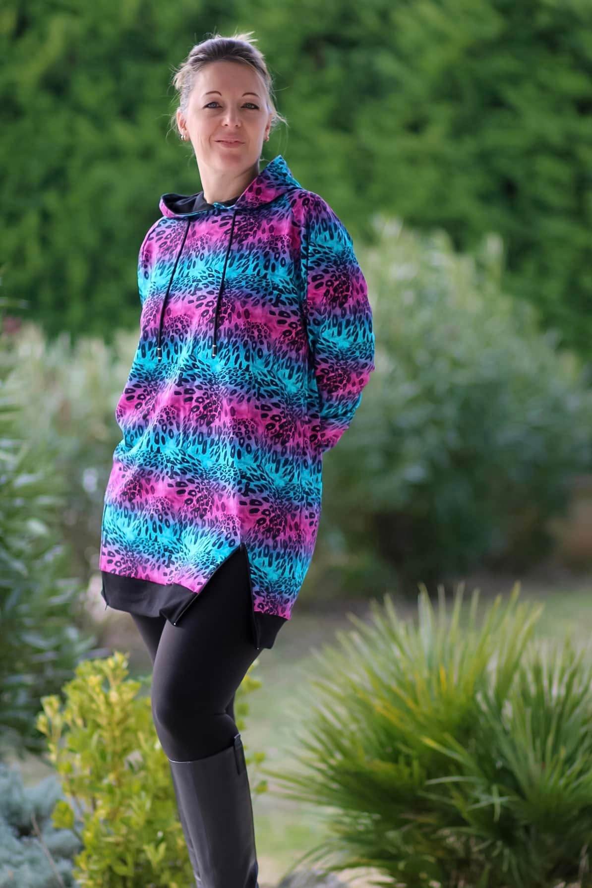 Schnittmuster Longhoodie LARINO Gr. 32-56 inkl. gratis Plotterdatei : - Sewando