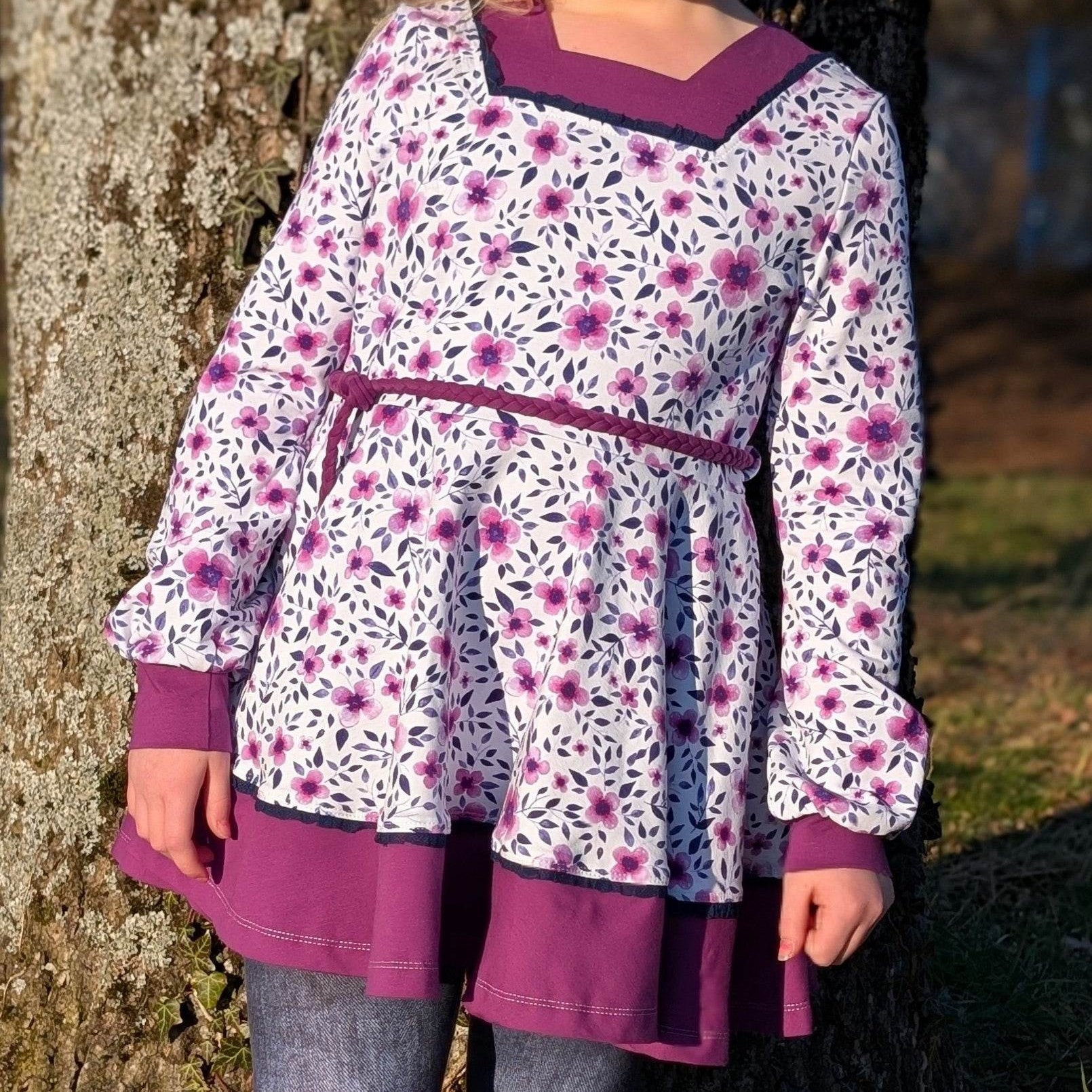 Schnittmuster Shirt, Tunika & Kleid Malina für Mädchen – Gr. 80–164 - Sewando