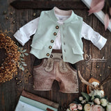 Add ON Schnittmuster Zusatz zur schneidigen Lederhosn: Beinabschluß Ober/Untertritt zur Hose in 1/2 Länge Gr. 56-128