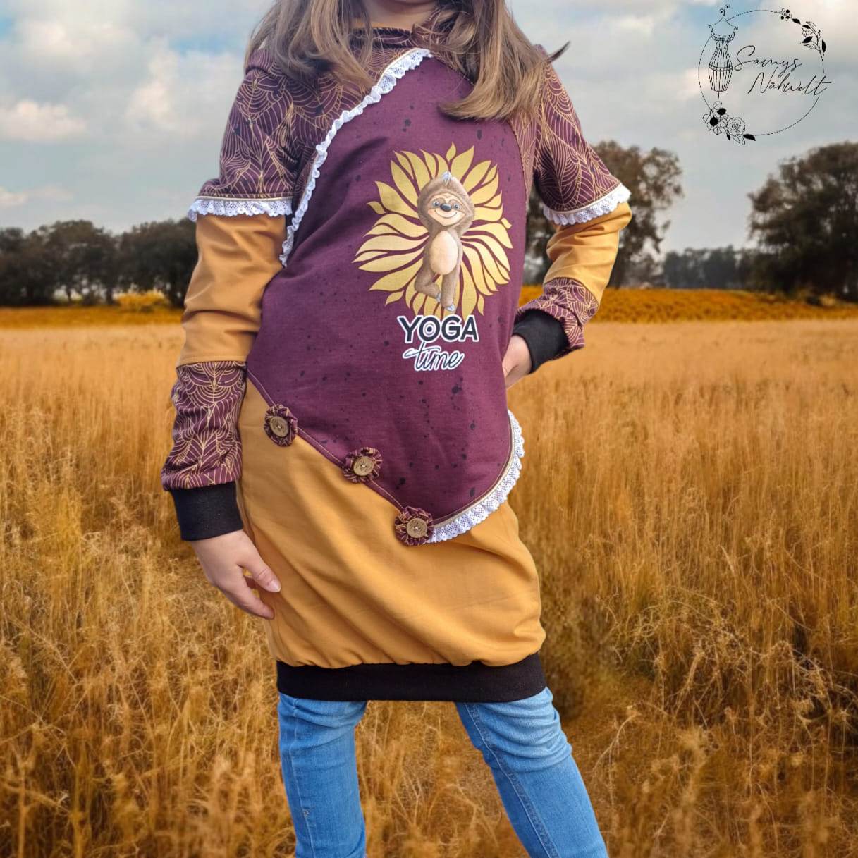 Schnittmuster *Big Grid Hoodiekleid Ballonkleid* #Kleid Gr. 62-176 - Sewando