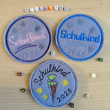 Stickdatei - Schulkind-Buttons "2025" in 3 Versionen