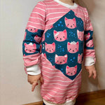 Schnittmuster *Big Grid Hoodiekleid Ballonkleid* #Kleid Gr. 62-176 - Sewando
