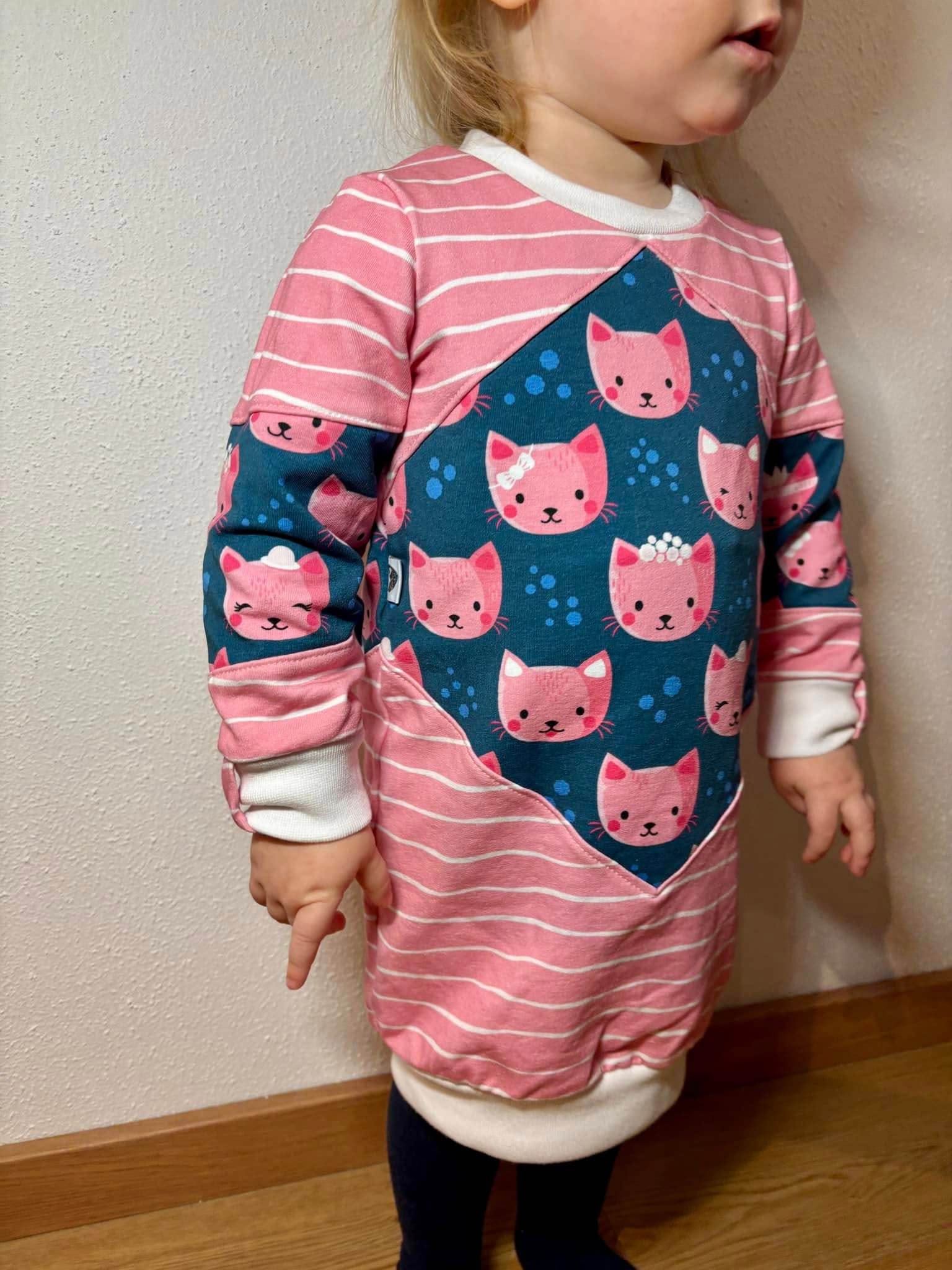 Schnittmuster *Big Grid Hoodiekleid Ballonkleid* #Kleid Gr. 62-176 - Sewando