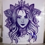 Foliendatei Mandala Style Frau - Sewando